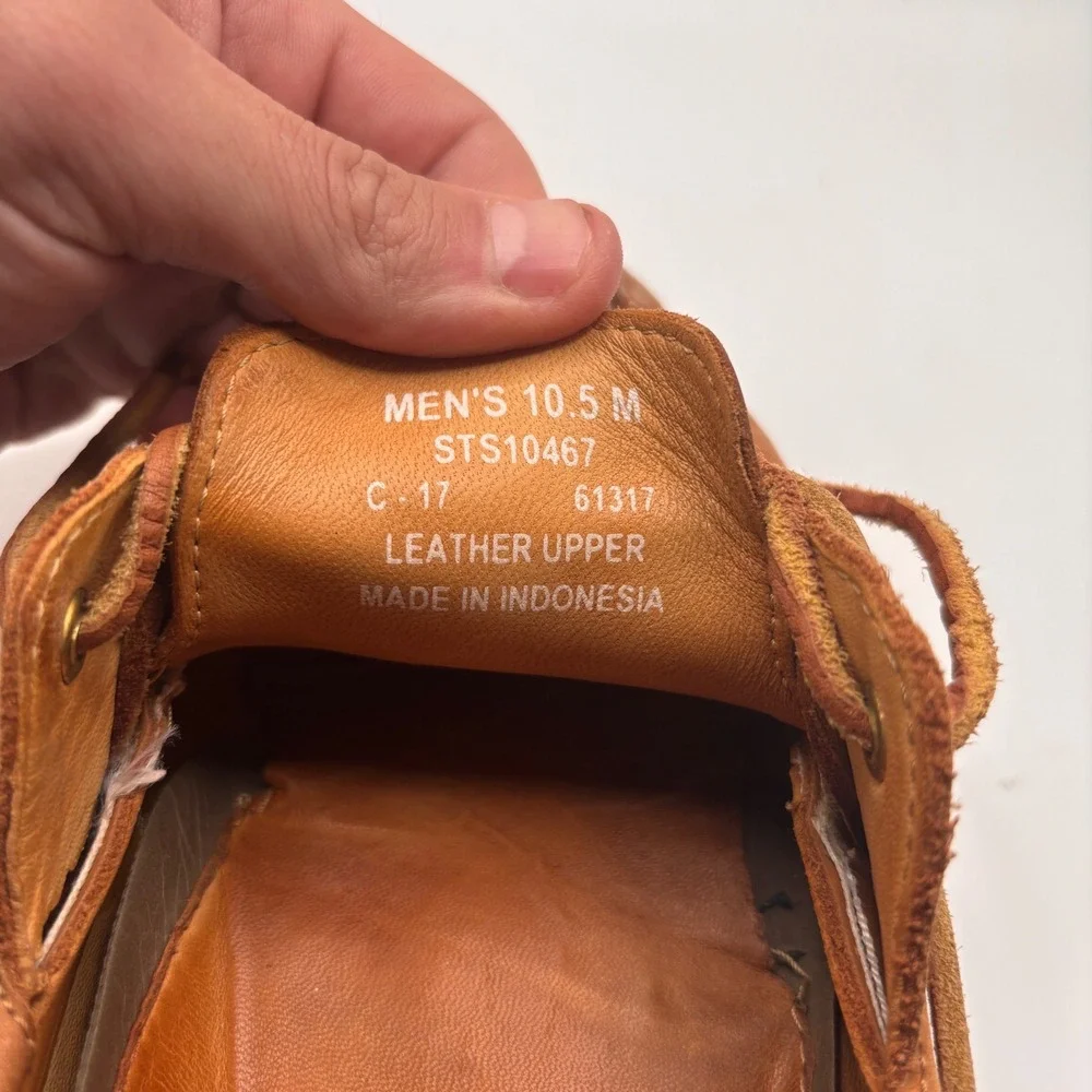 Sperry Top-Sider Gold Cup Original 2-Eye Boat Shoes Tan Leather Men's Sz 10.5